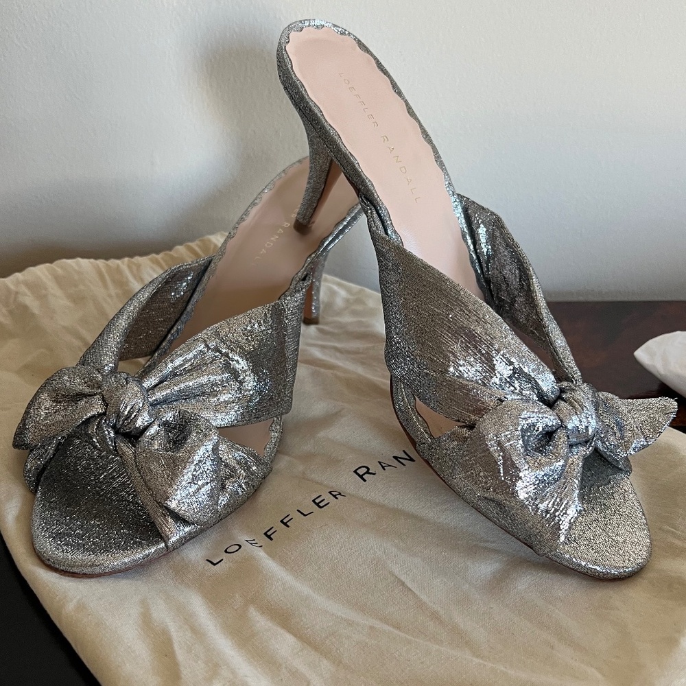 Loeffler Randall Silver Peep-toe heels 10.5